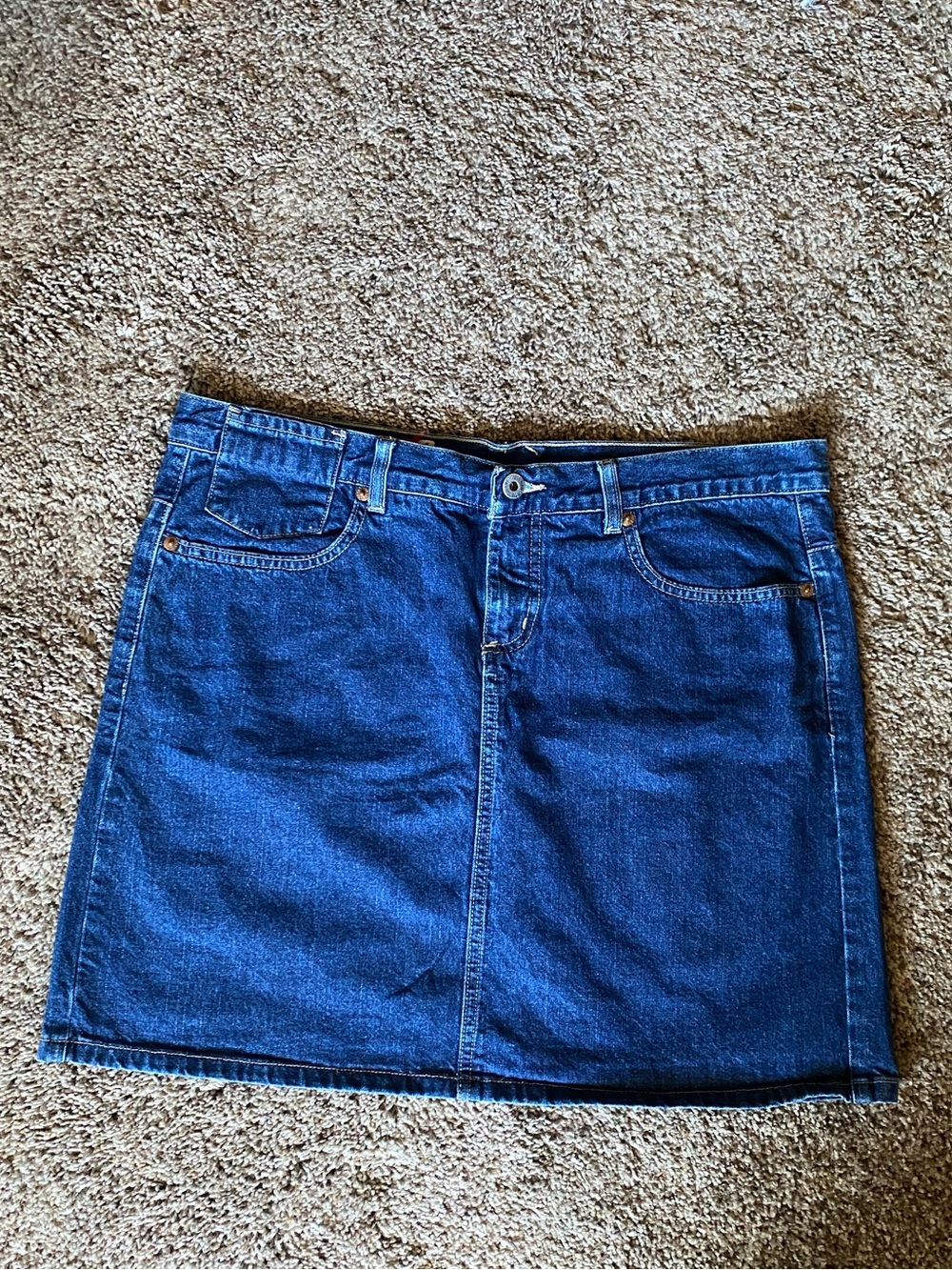 Guess Dark Blue Denim Mini Skirt